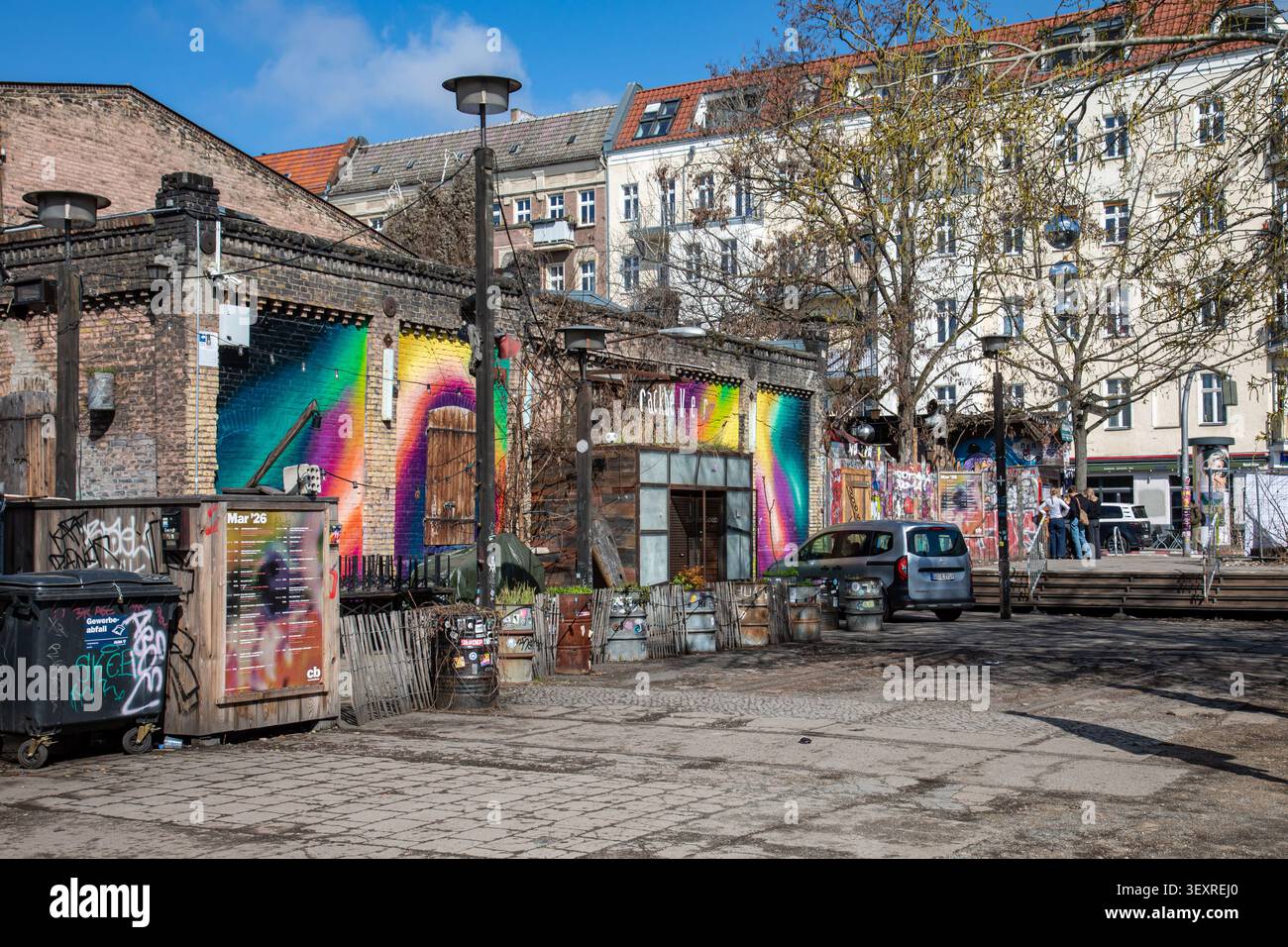 Crack Bellmer, ein trendiger rustikal-chicker Nachtclub im RAW-Gelände-Subkulturzentrum im Friedrichshain-Bezirk von Berlin, Deutschland Stockfoto