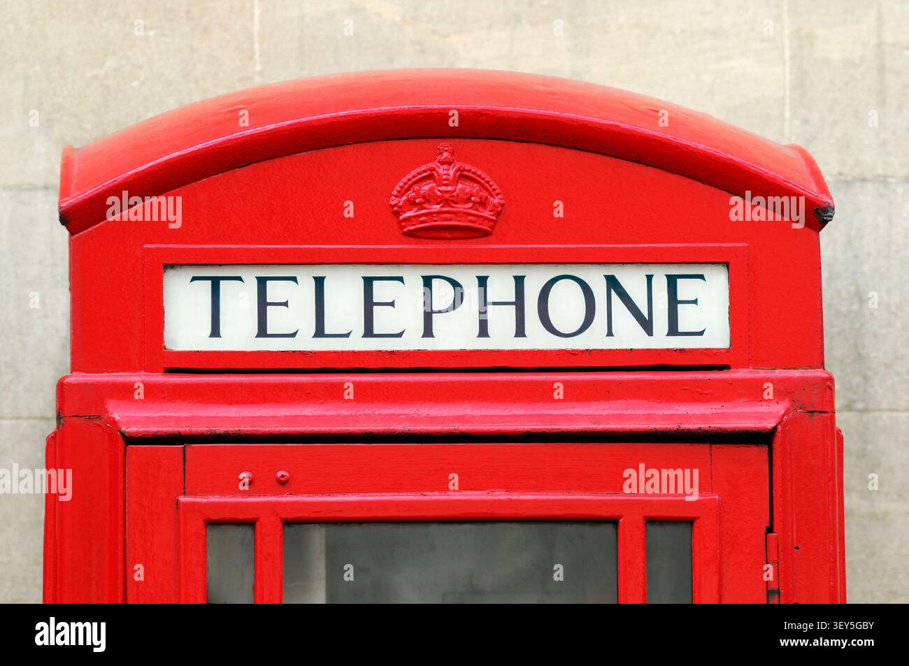 British Red Telephone Box, London, Großbritannien Stockfoto