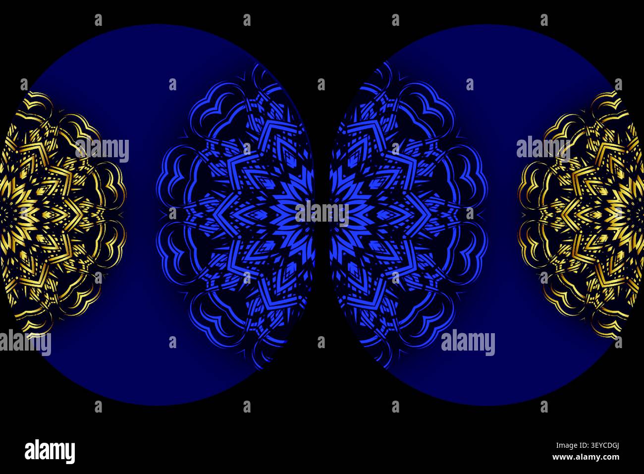 Elegantes, abstraktes Mandala-Design mit islamischem Ornament Stock Vektor