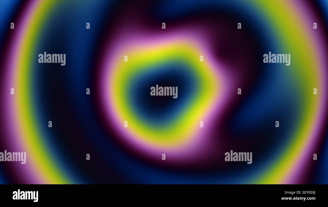 Dieses Design verfügt über ein wirbelndes Muster mit leuchtenden Farben, die sich ineinander vermischen und einen optisch ansprechenden abstrakten Look für verschiedene kreative Zwecke schaffen Stockfoto