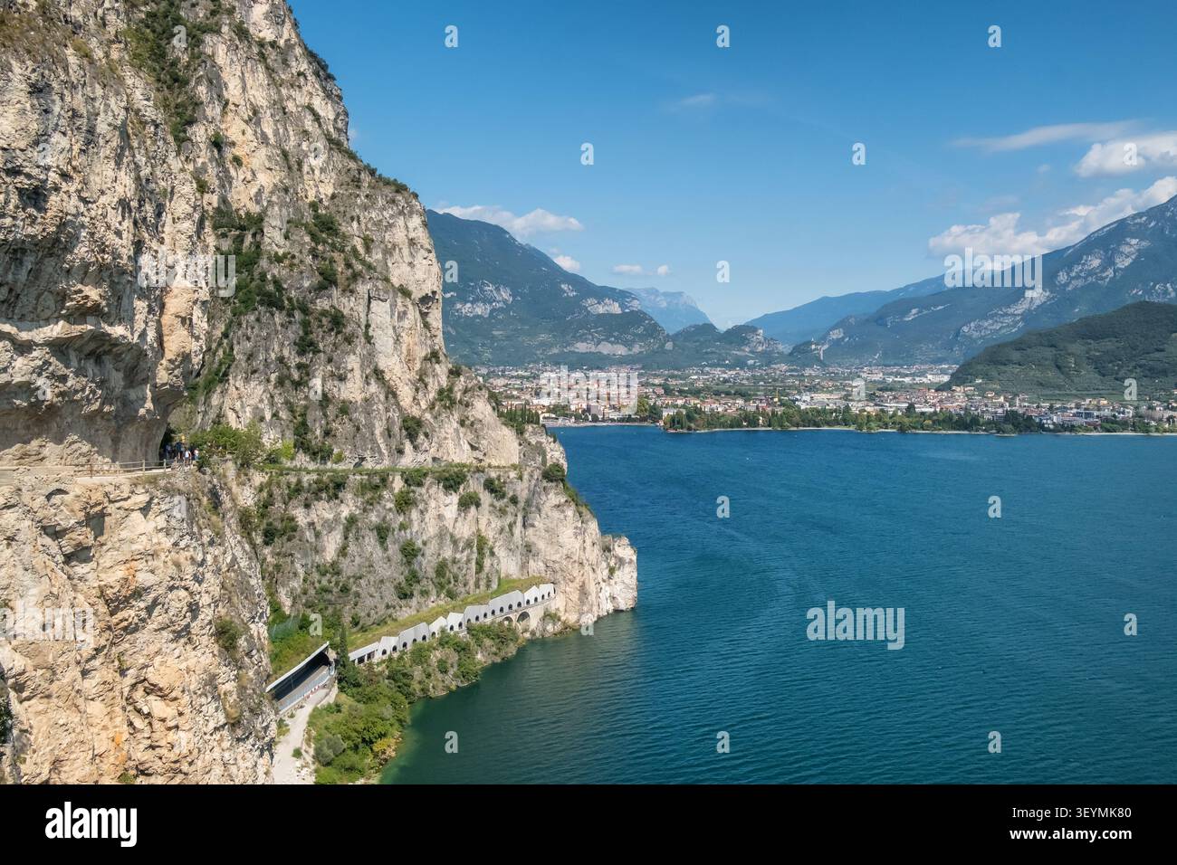Malerischer Ponale Trail im Garda Trentino, Italien Stockfoto
