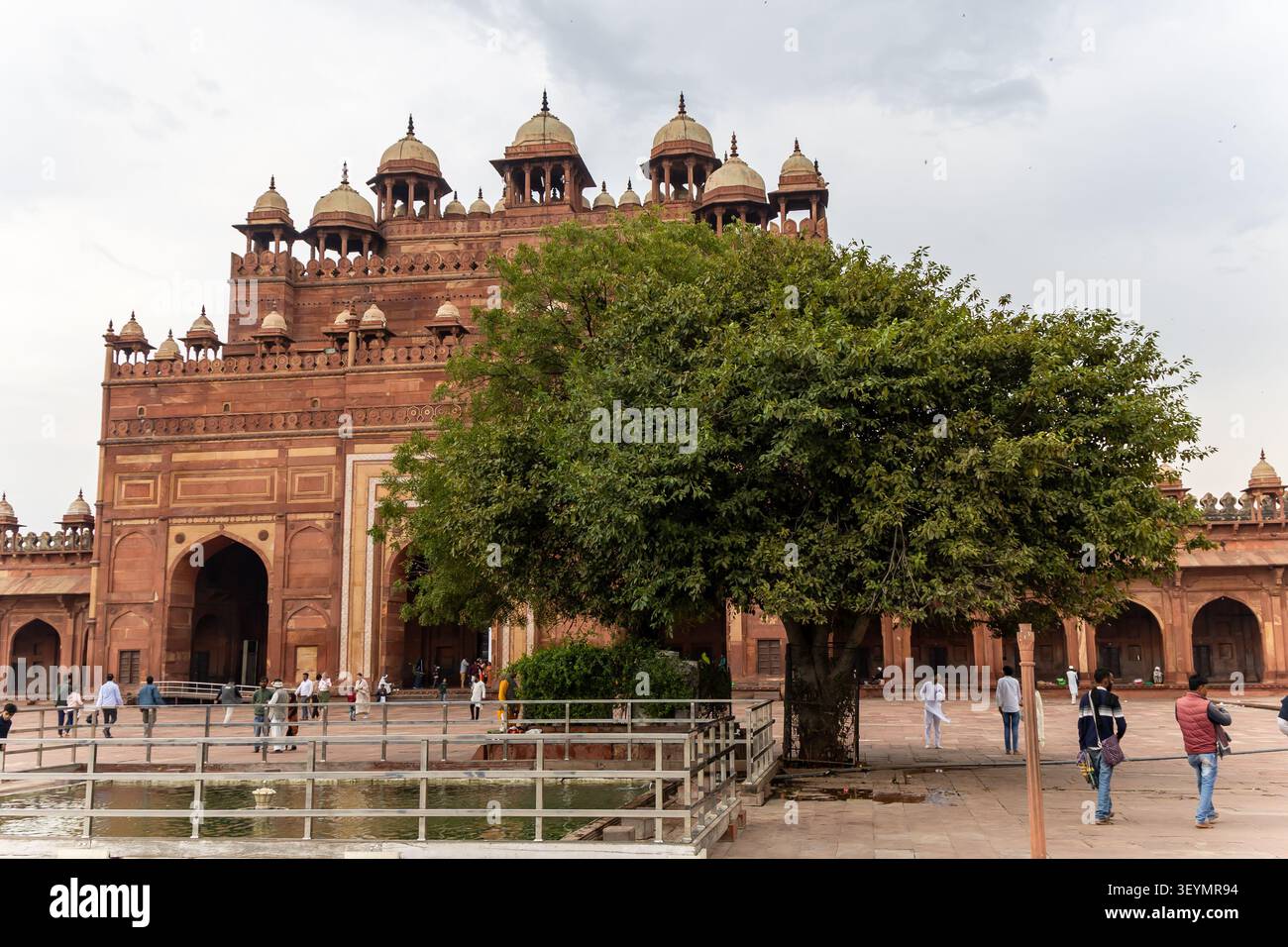 Das Grand Buland Darwaza Monument Zeigt Die Architektonische Pracht Des Mogul In Fatehpur Sikri Indien Stockfoto