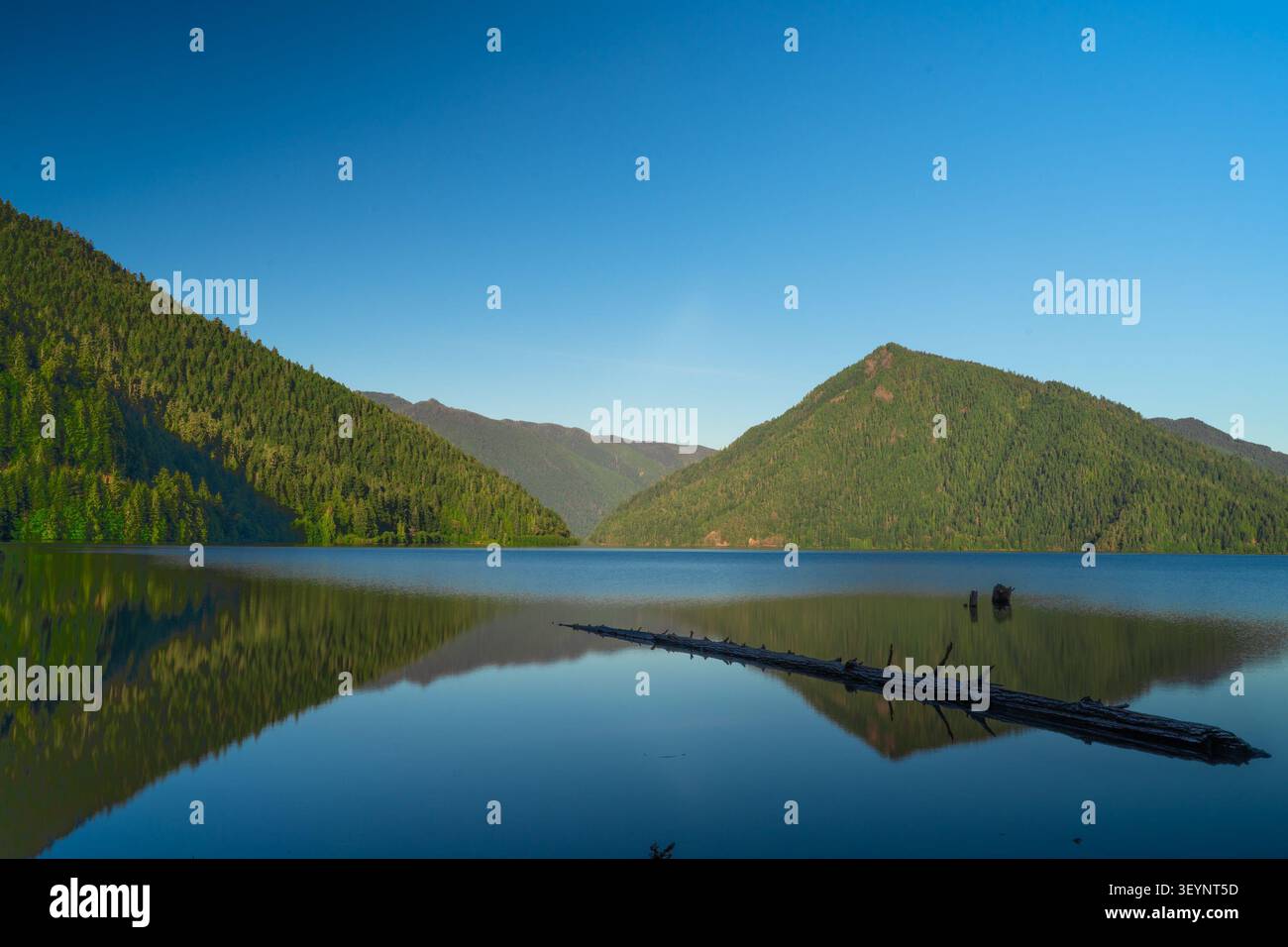 crescent Lake, olympic National Park, Lake, washington State, Port angeles, schön, blau, Bootstouren, Tag, Kajakfahren, Wahrzeichen, Freizeit, Berge, nat Stockfoto