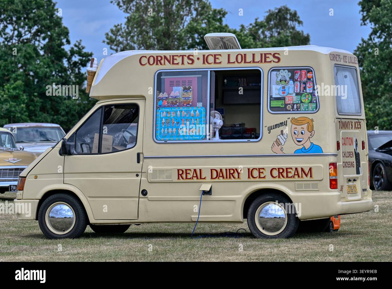 Ein englischer Retro-Eiswagen Stockfoto