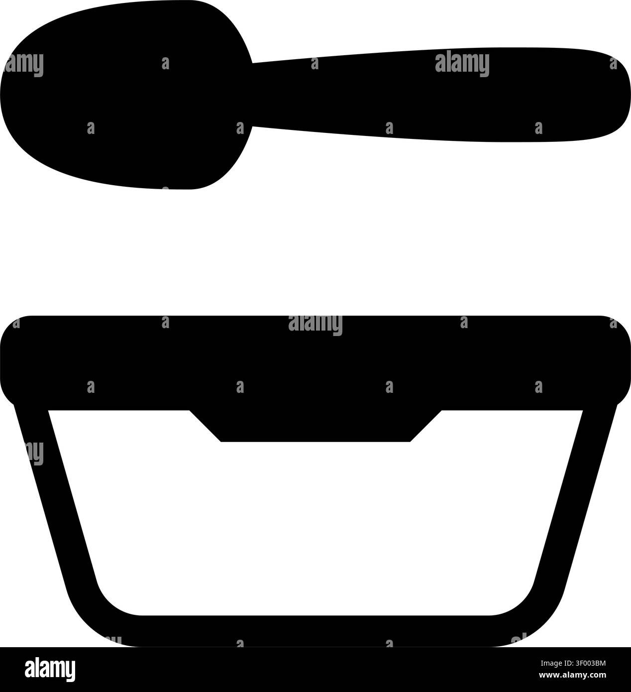 Lunchbox Solid Icon, Lunchbox, Lebensmittelbehälter, Essensvorbereitung, Küche. Stock Vektor