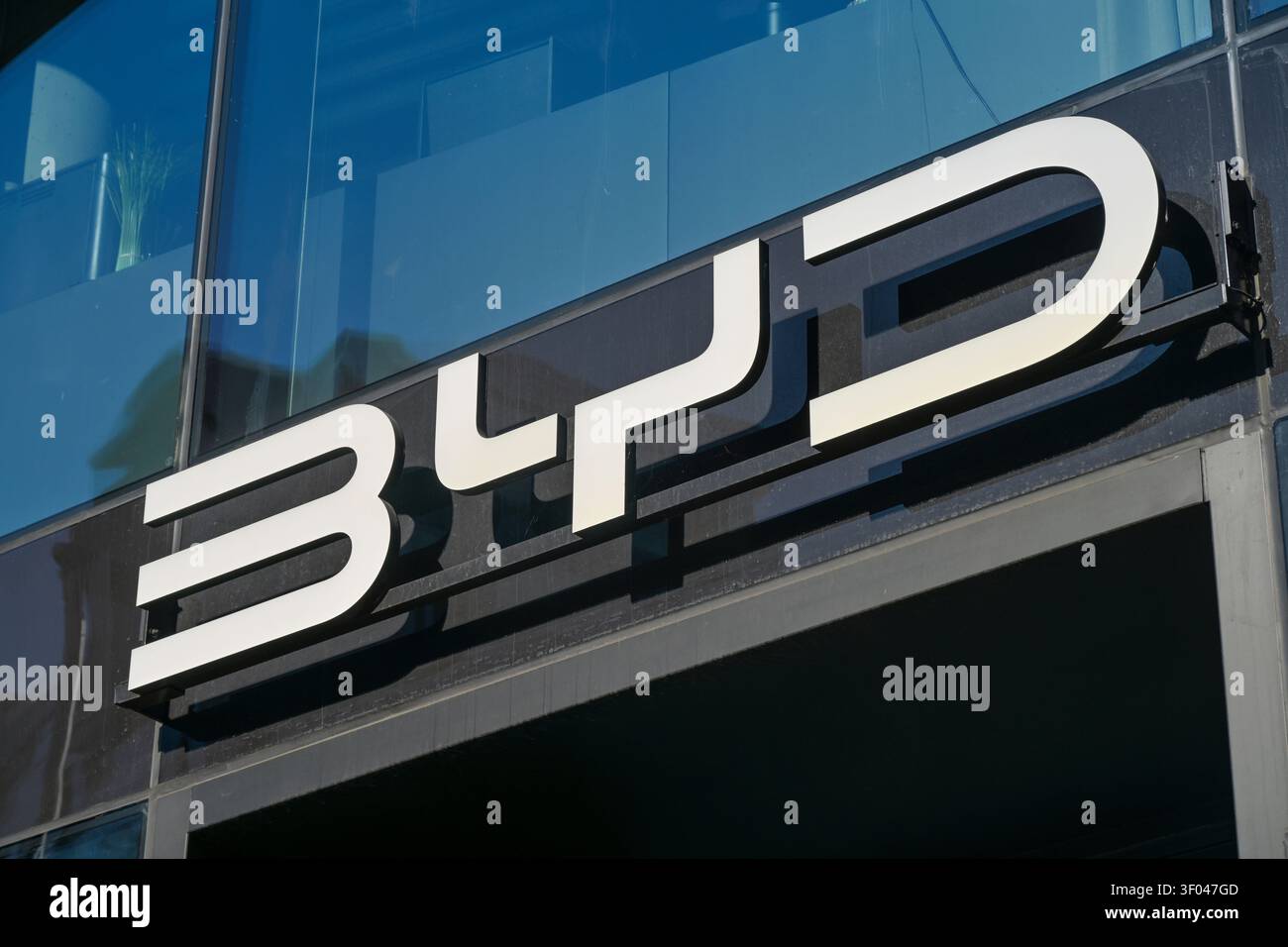BYD, Autohändler, Showroom, das Geschäftshaus Westlight, Budapester Straße, Kurfürstenstraße, Tiergarten, Mitte, Berlin, Deutschland Stockfoto