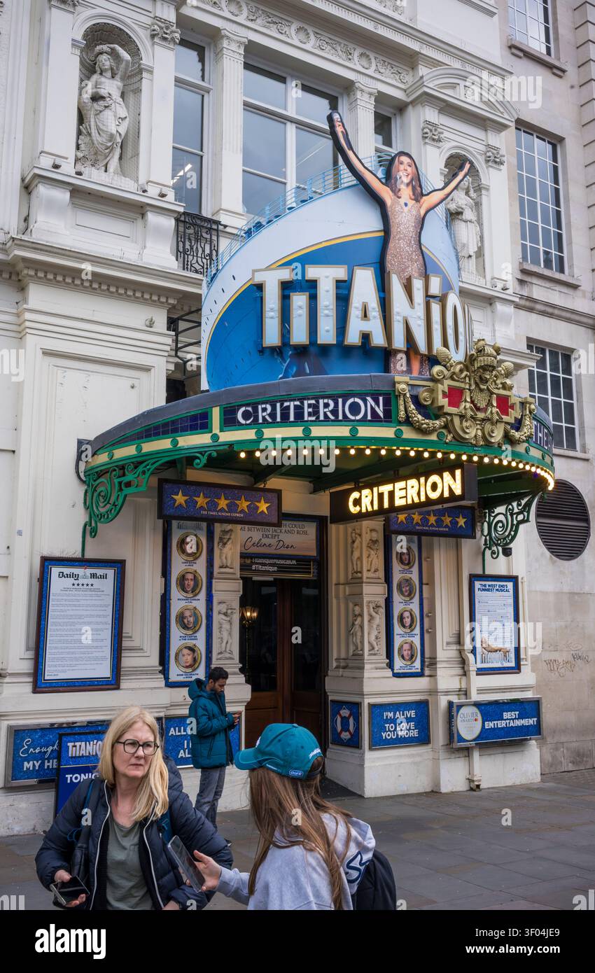 The Criteria Theatre, Titaníque, Piccadilly Circus, London, UK. Stockfoto