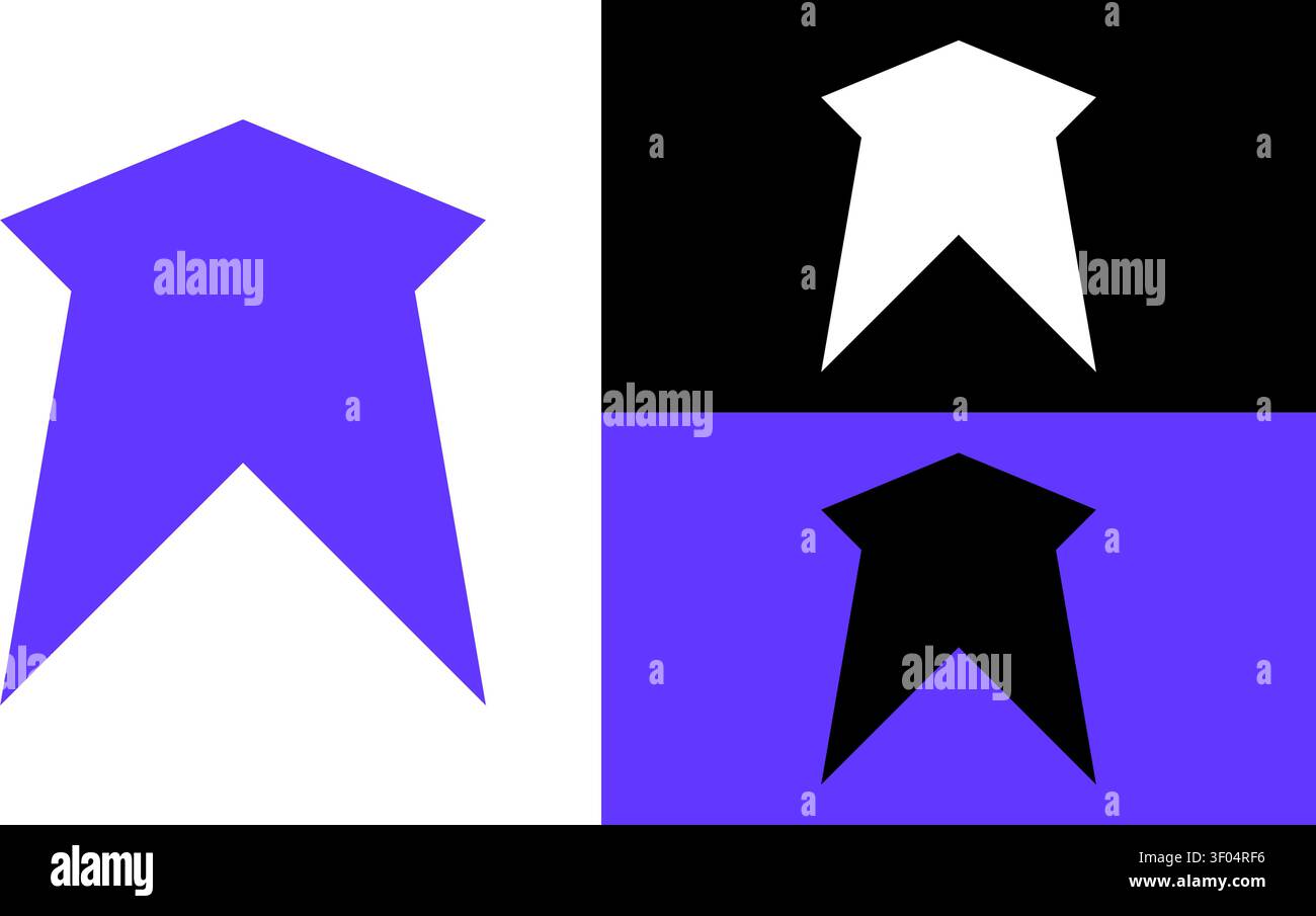 Logo-Set In Schildform Stock Vektor