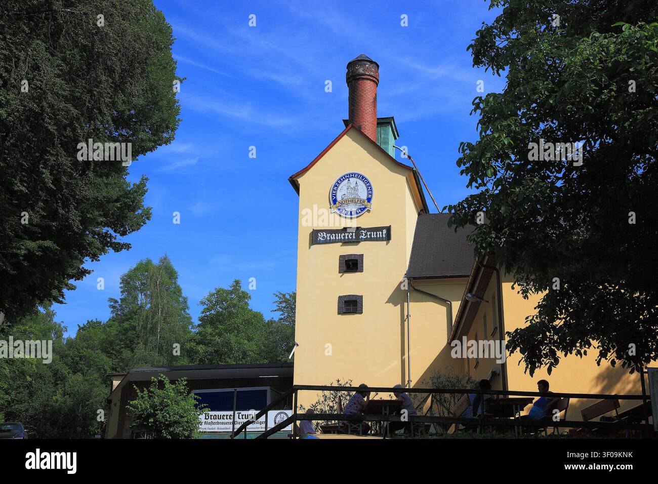 Trunk Brewery, Brauerei der vierzehn Heiligen Helfer Bier, im Dom der vierzehn Heiligen Helfer, Bad Staffelstein, Stadtteil Lichtenfels, Upper Stockfoto