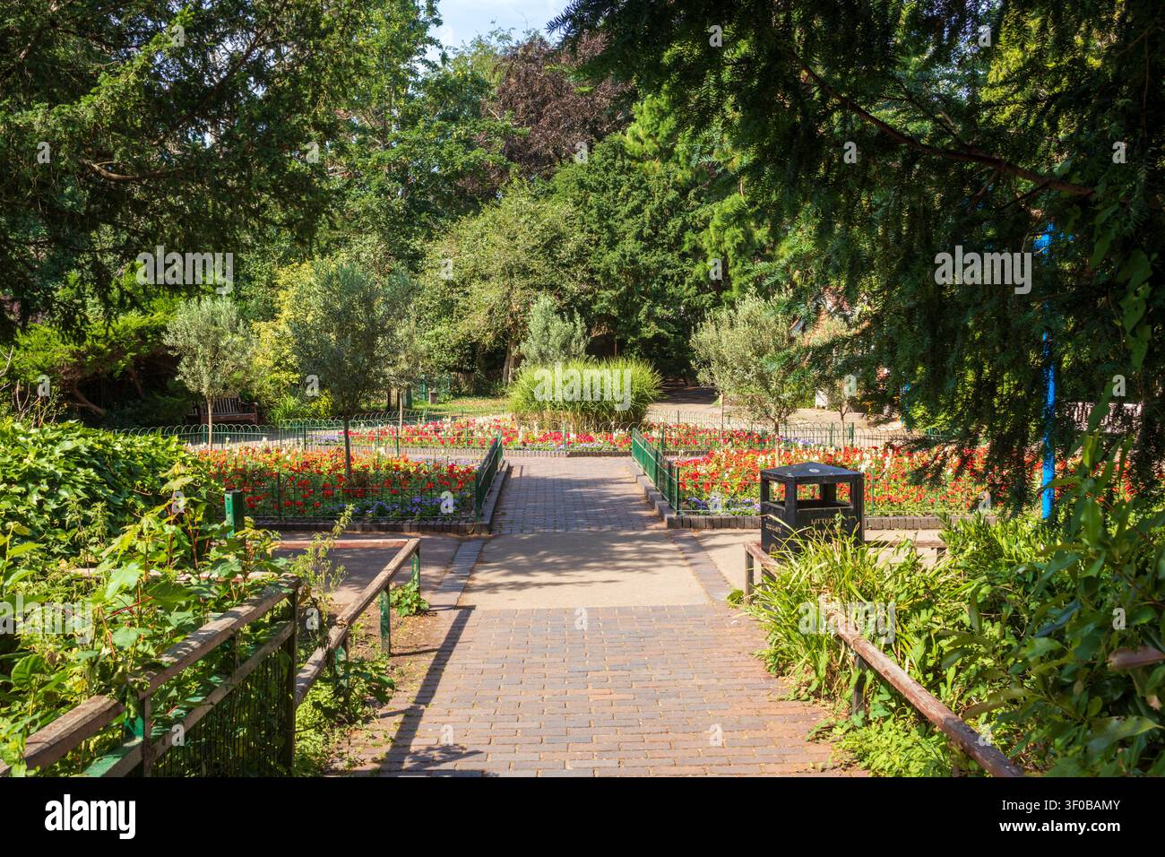 Blumenbeete im Kelsey Park, Beckenham, Bromley, London, UK Stockfoto