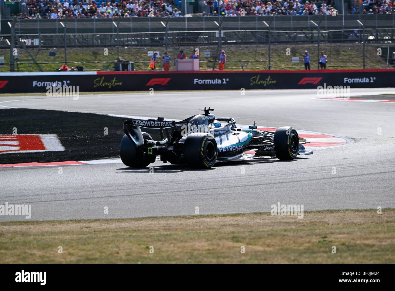 Silverstone, Großbritannien, 5. Juli 2026, Esteban Ocon, Haas, während des Großen Preises von Großbritannien, Copyright Marco Talluto Stockfoto