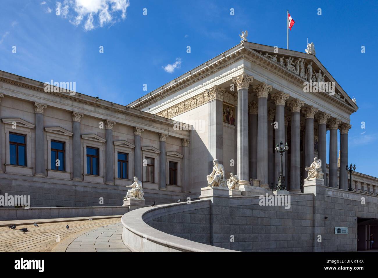 Parlamentsgebäude, Wien, Österreich Stockfoto