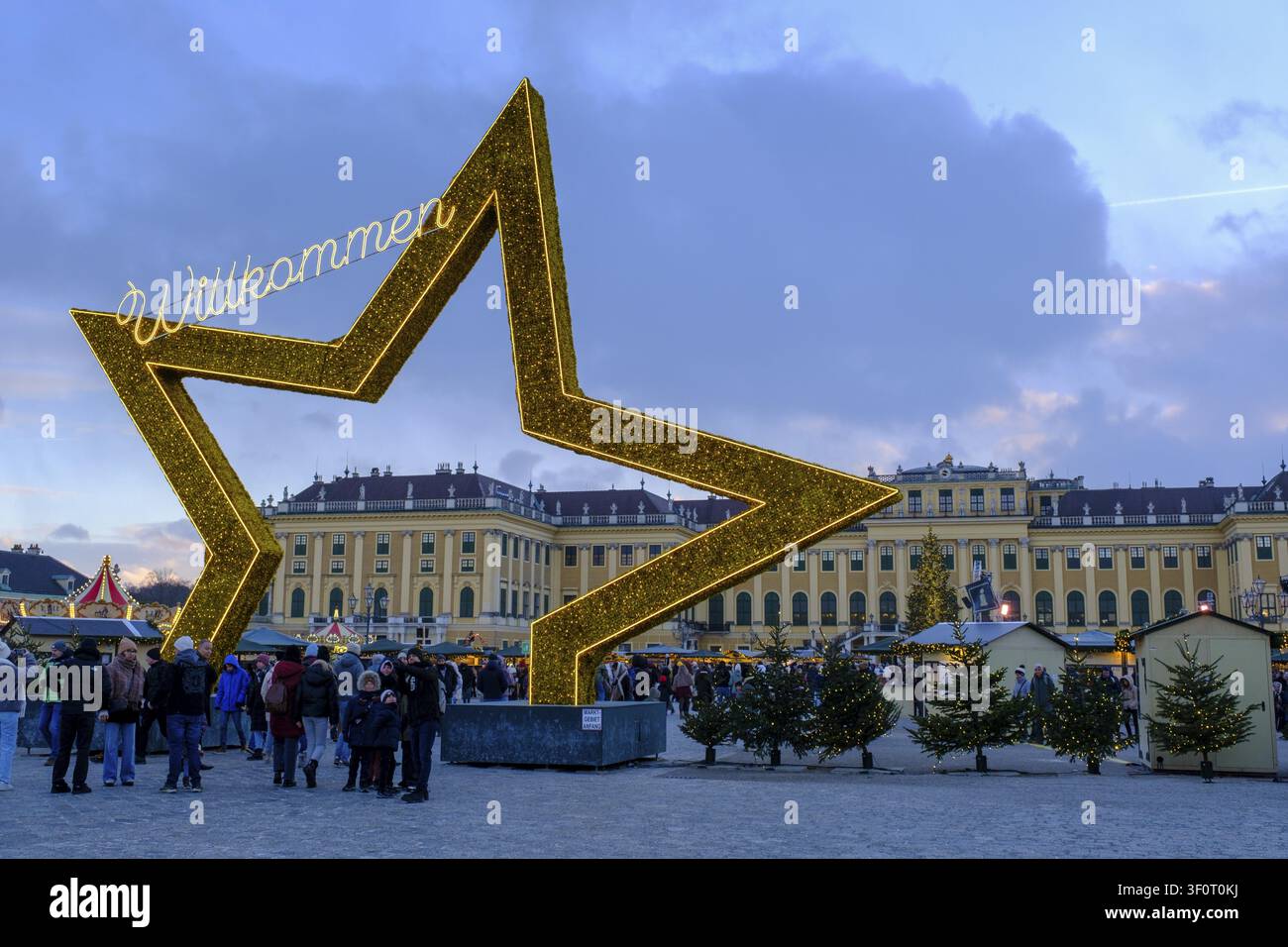 Christkindlmarkt, Weihnachtsmarkt, Schloss Schönbrunn, Wien, Österreich Stockfoto