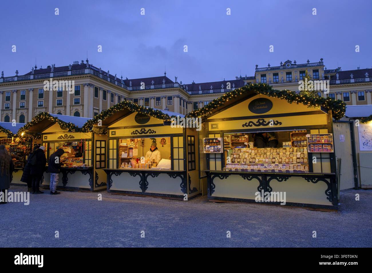 Christkindlmarkt, Weihnachtsmarkt, Schloss Schönbrunn, Wien, Österreich Stockfoto