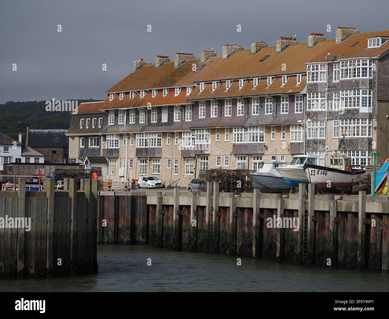 West Bay oder Bridport Harbour in West Dorset, Großbritannien Stockfoto