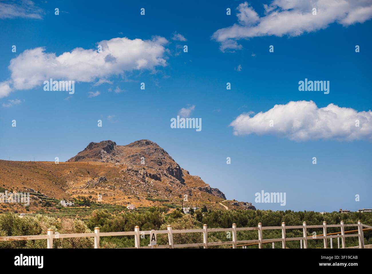 Berglandschaften im Mittelmeerraum auf der griechischen Insel Kreta Stockfoto