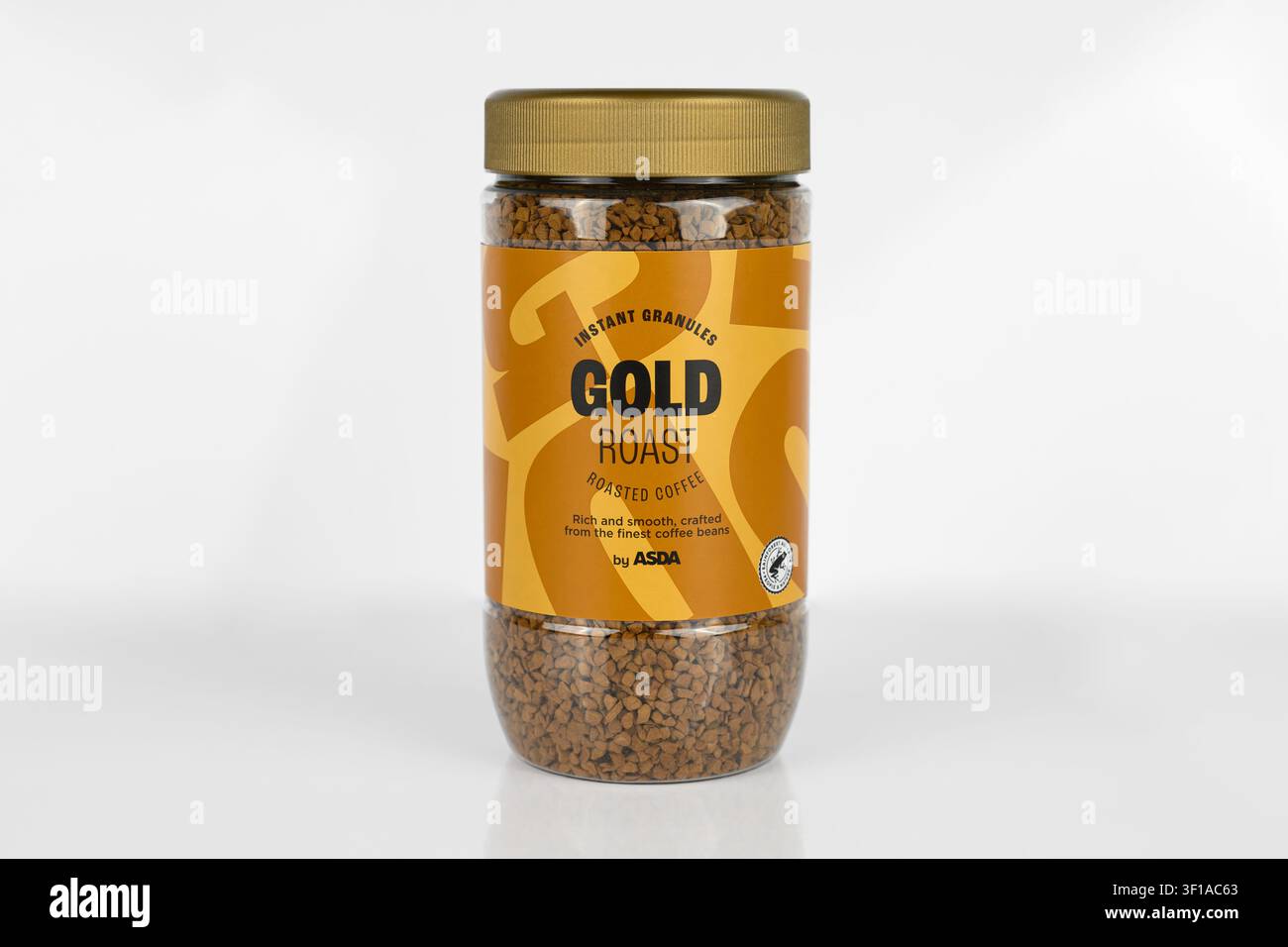 Asda Gold Roast Instantkaffee - Wales, UK - 18. Mai 2026 Stockfoto