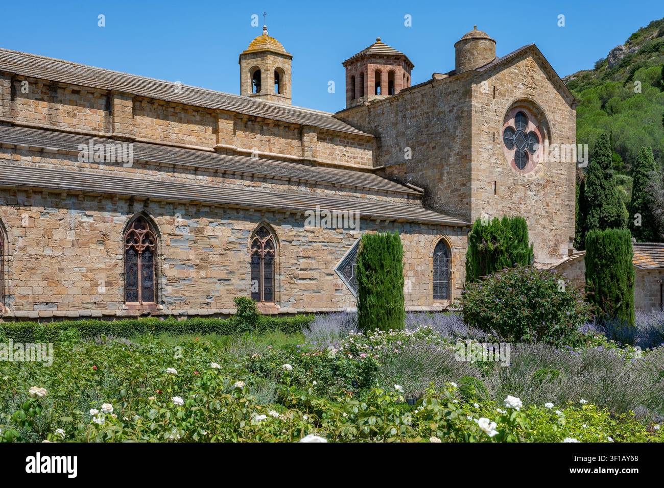 Abbaye de Fontfroide, nahe Narbonne, Okzitanien, Frankreich Stockfoto