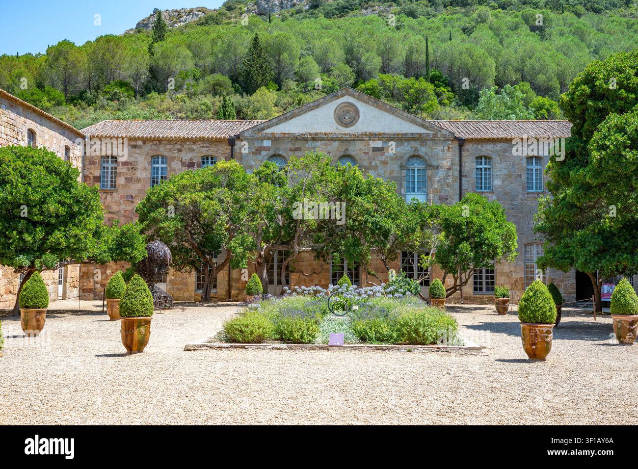 Abbaye de Fontfroide, nahe Narbonne, Okzitanien, Frankreich Stockfoto