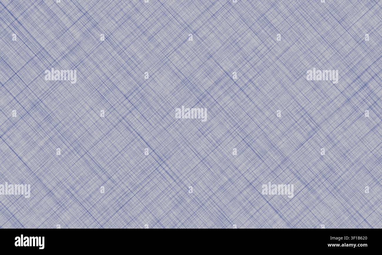 Dies ist ein abstraktes Hintergrundbild, das aus vielen dünnen, parallelen blauen Linien besteht, die über eine helle, graue, texturierte Oberfläche gelegt sind. Die Linien sind diagonal ausgerichtet Stockfoto
