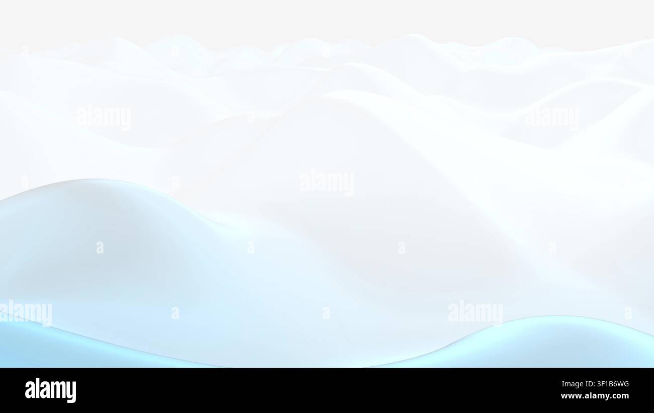 Blaue Wellenkurven-Linien-Hintergrund 3D-Rendering Stockfoto