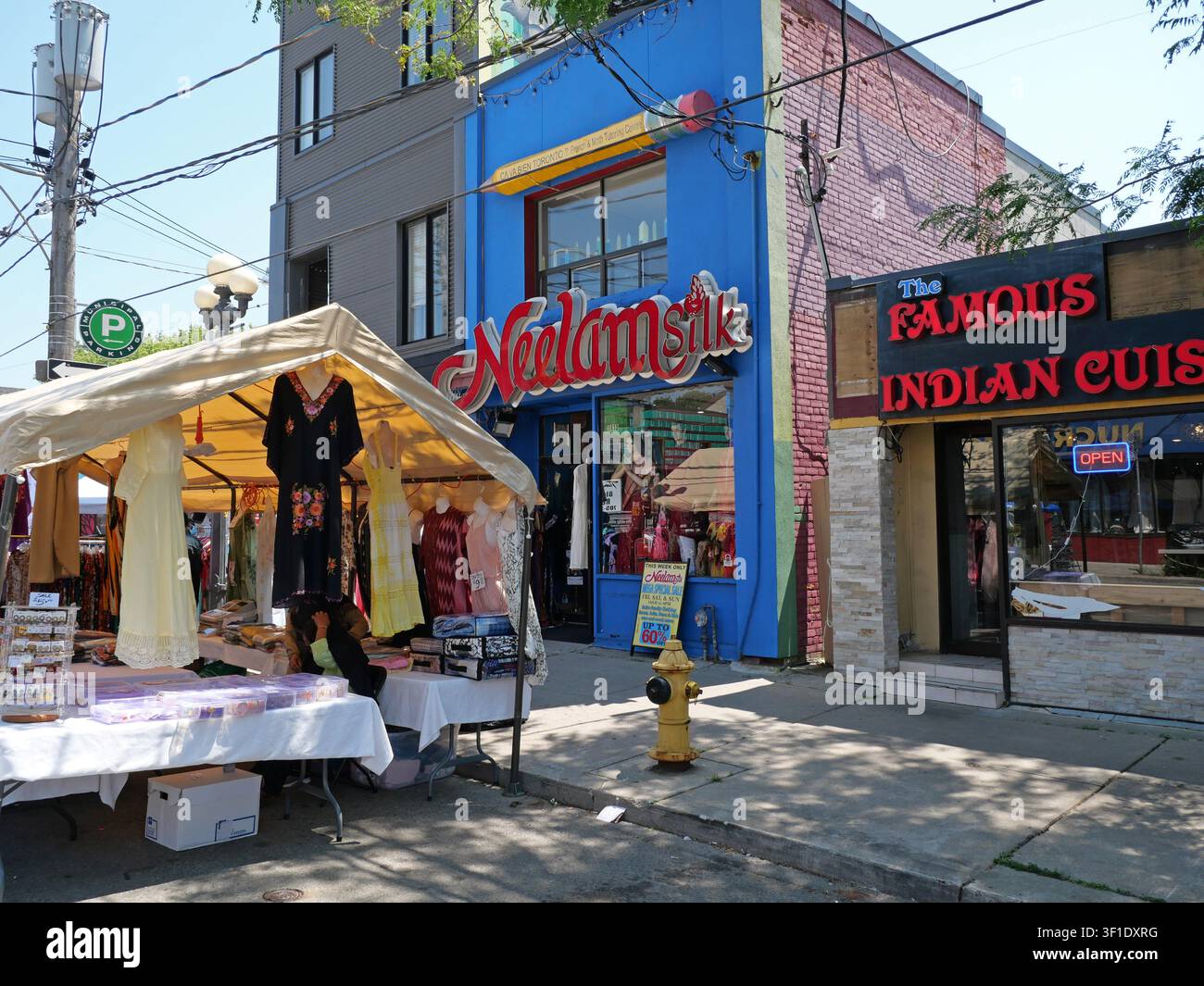 Basar im Toronto Little India Bezirk Stockfoto