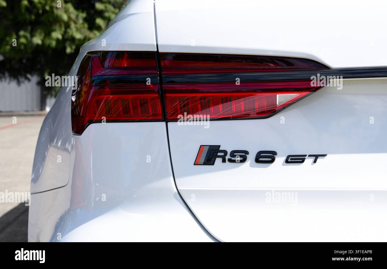 Heck eines Audi RS6 GT auf einer Autoshow Stockfoto