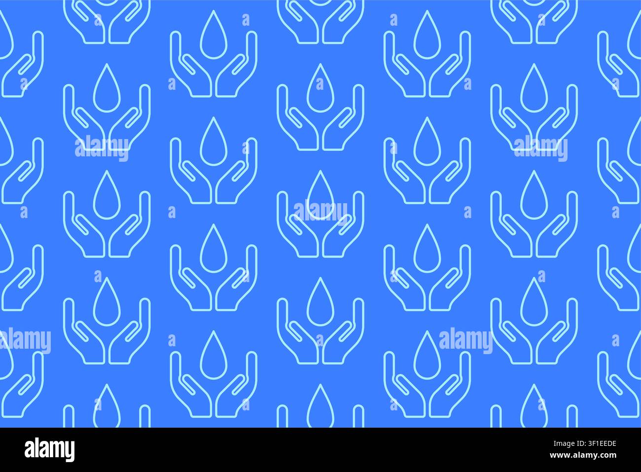 Wassertag geometrischer Vektor-Hintergrund Stock Vektor