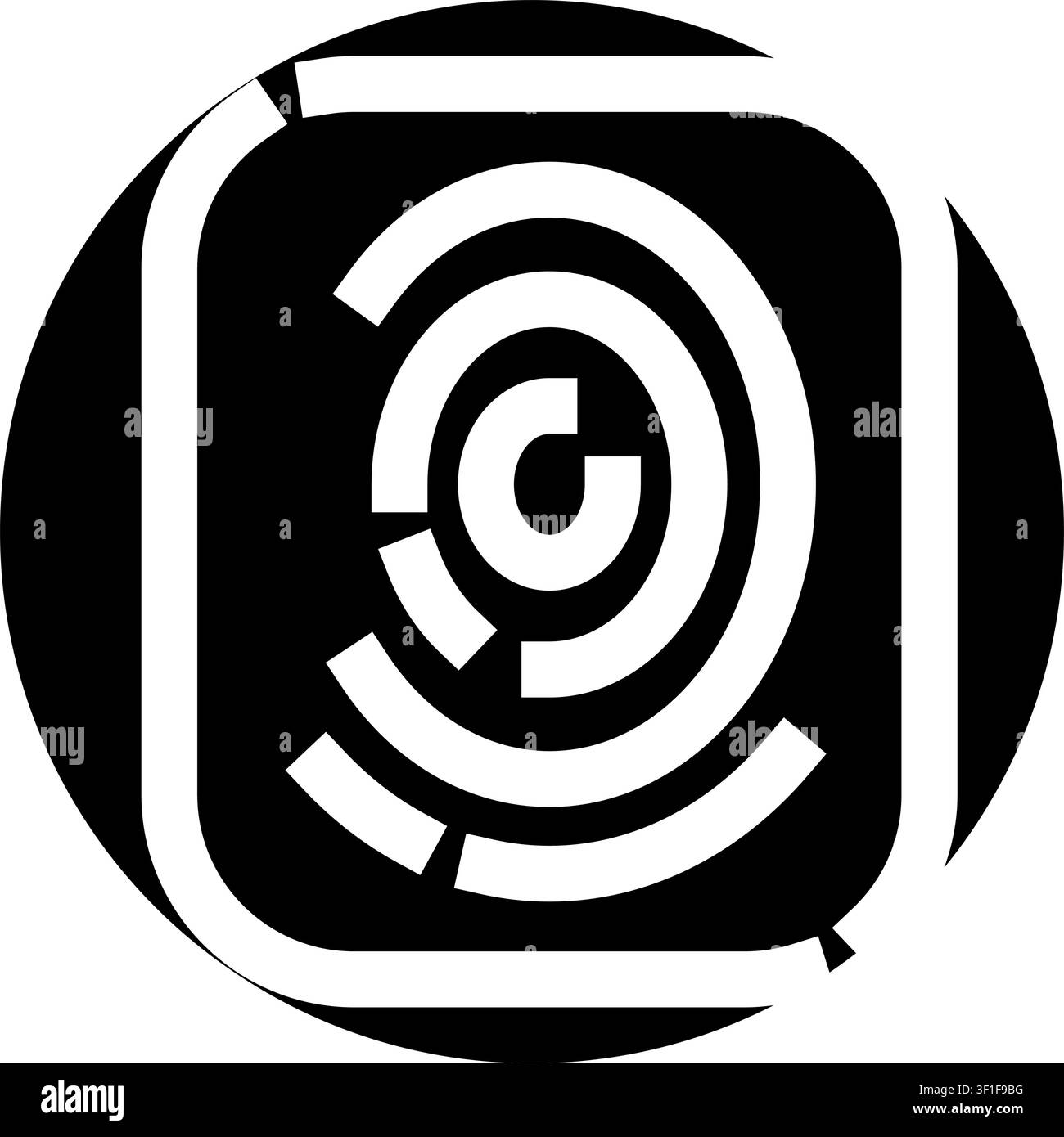Abstraktes digitales Fingerabdrucksymbol, das biometrische Erkennung und Identifizierung für sicheren Zugriff und Datenschutz darstellt und fortschrittliche Technologie symbolisiert Stock Vektor