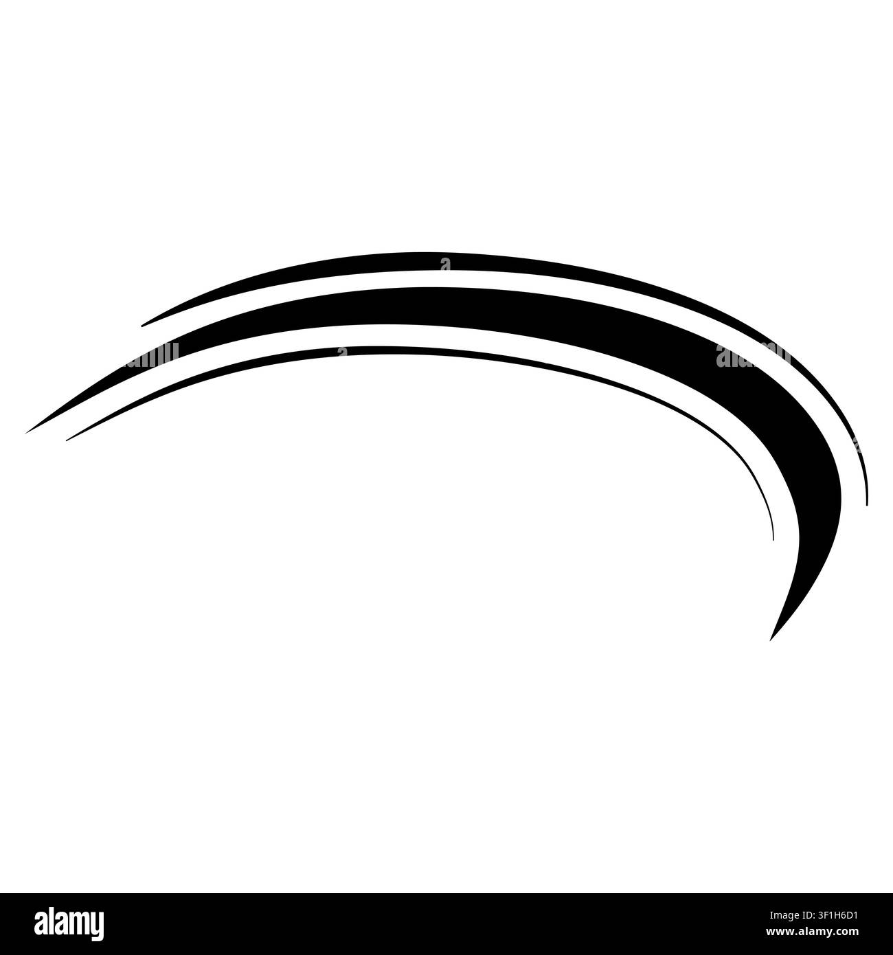 Stilisierte aerodynamische Schwinglinien, die Geschwindigkeit, Beschleunigung, kinetische Bewegung repräsentieren Stock Vektor