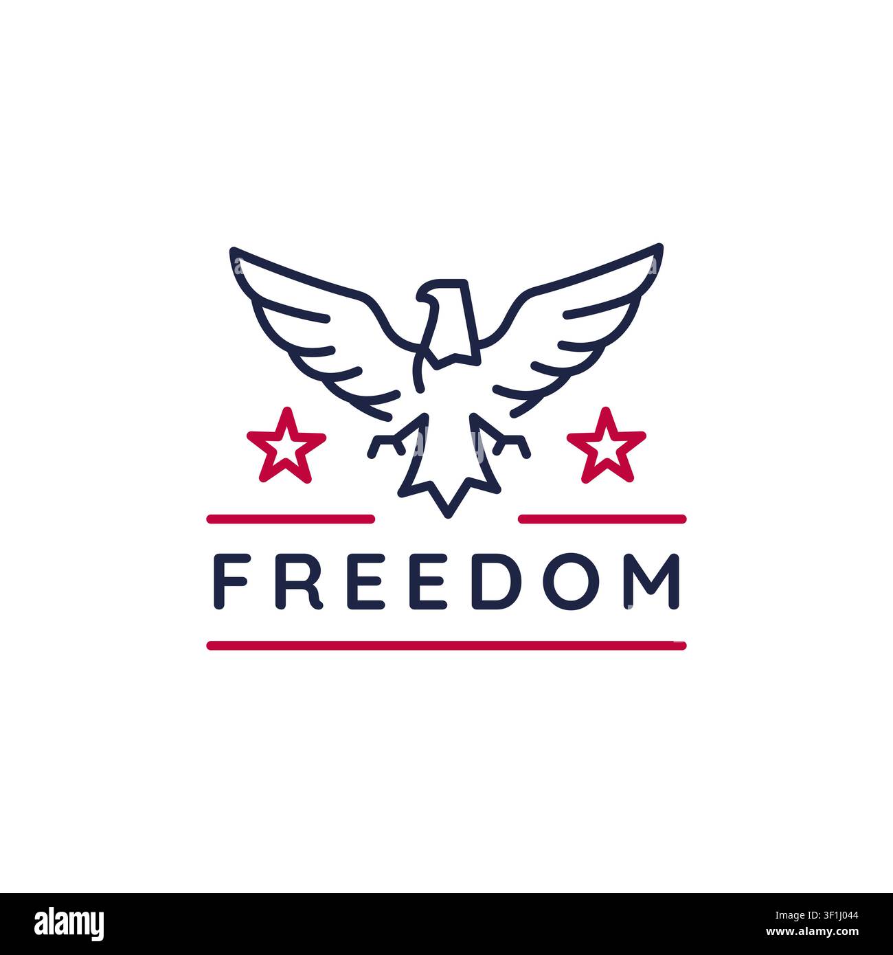 Freedom Eagle Logo Stock Vektor