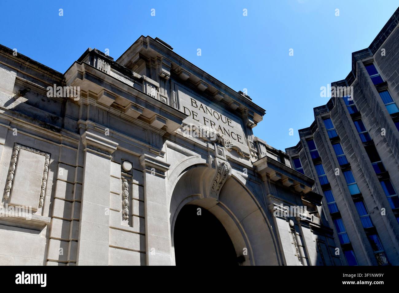 Das historische Gebäude der Banque De France in Avignon, Provence, Frankreich Stockfoto