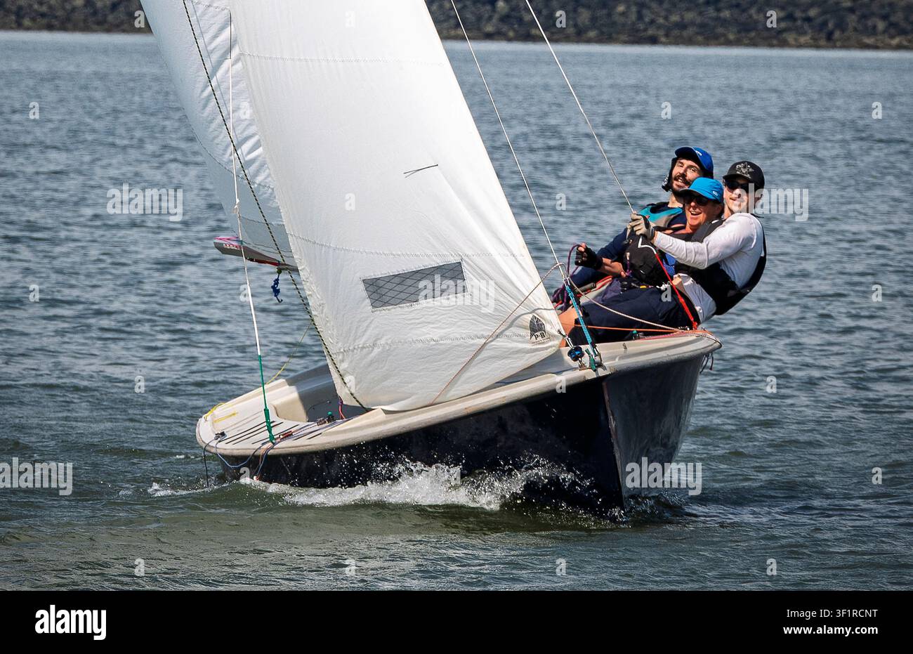 Segelregatta in New Brighton. Stockfoto