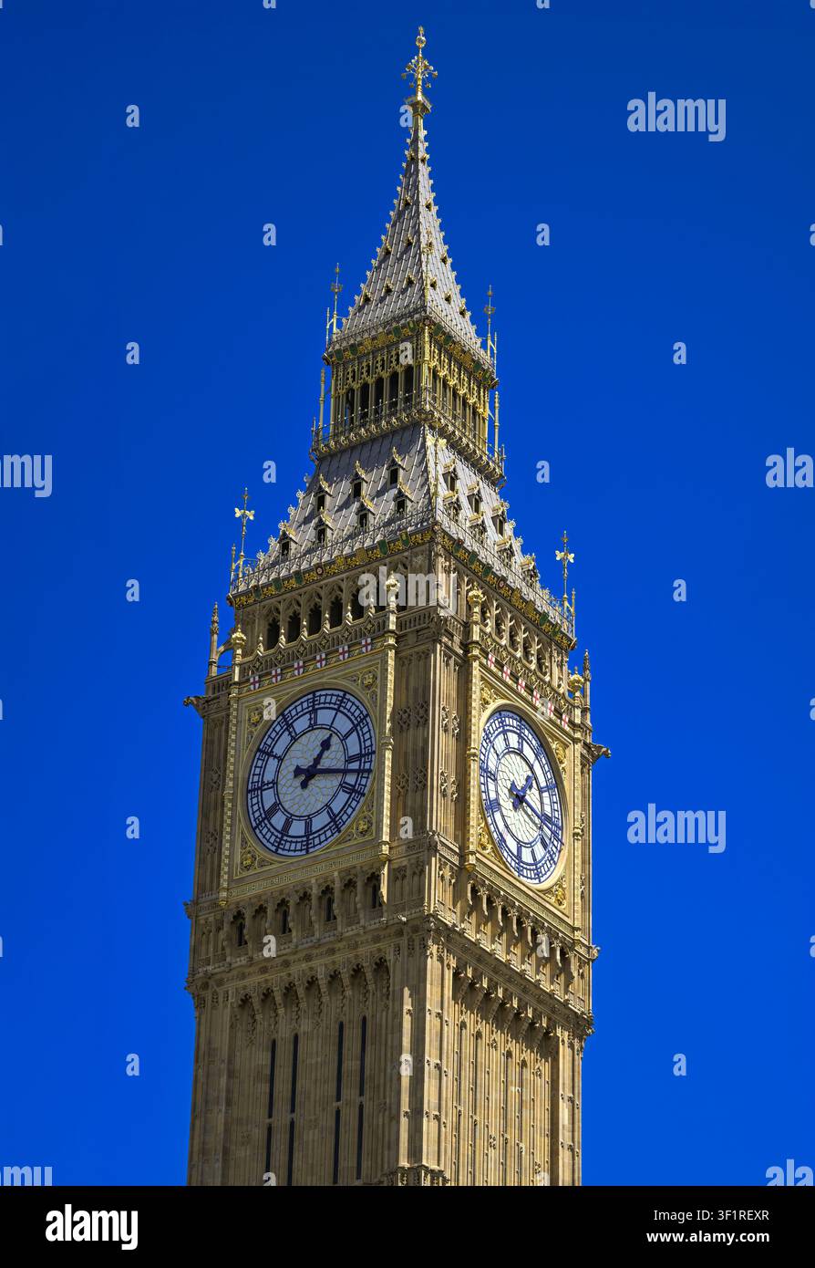 Der Elizabeth Tower, besser bekannt als Big Ben, auf den Parlamentsgebäuden, Westminster, London, UK Stockfoto