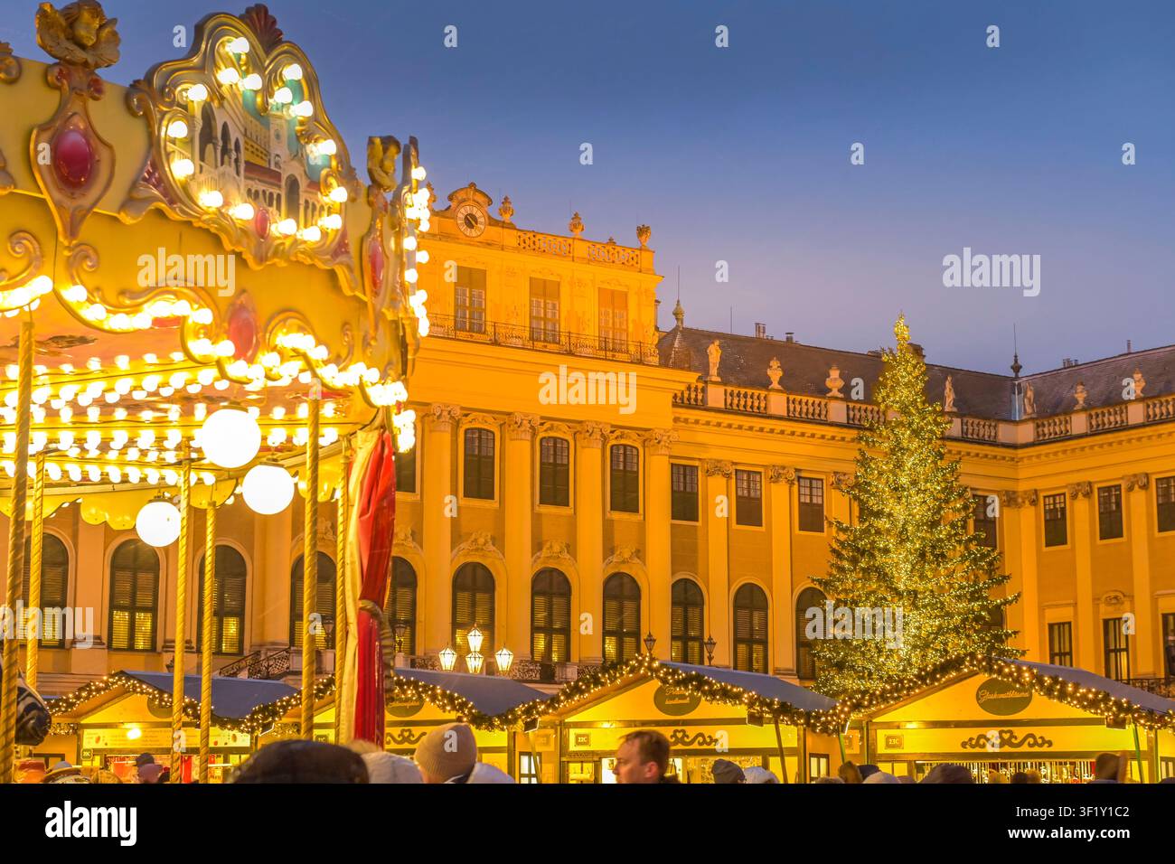 Weihnachtsmarkt, Schloss Schönbrunn, Wien, Österreich Stockfoto