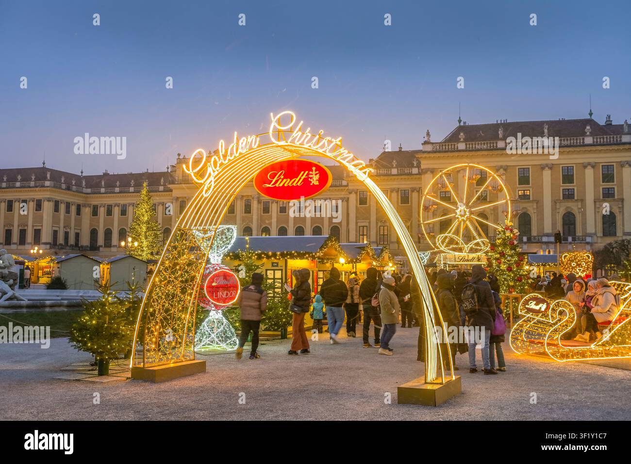 Weihnachtsmarkt, Schloss Schönbrunn, Wien, Österreich Stockfoto