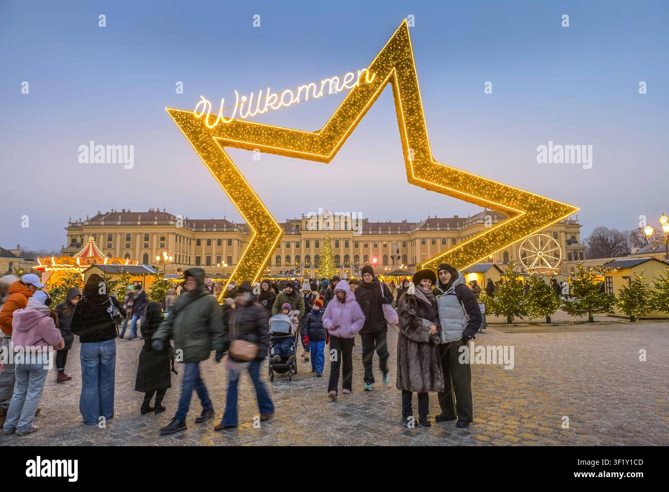 Weihnachtsmarkt, Schloss Schönbrunn, Wien, Österreich Stockfoto