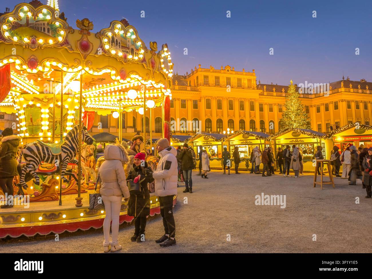 Weihnachtsmarkt, Schloss Schönbrunn, Wien, Österreich Stockfoto