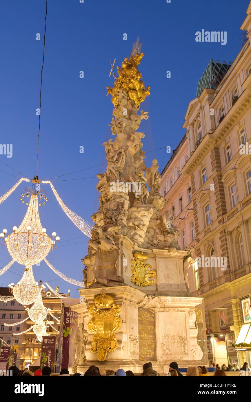 Dekoration, Weihnachten, Weihnachtsstraße, Pestkolonne, Graben, Wien, Österreich Stockfoto