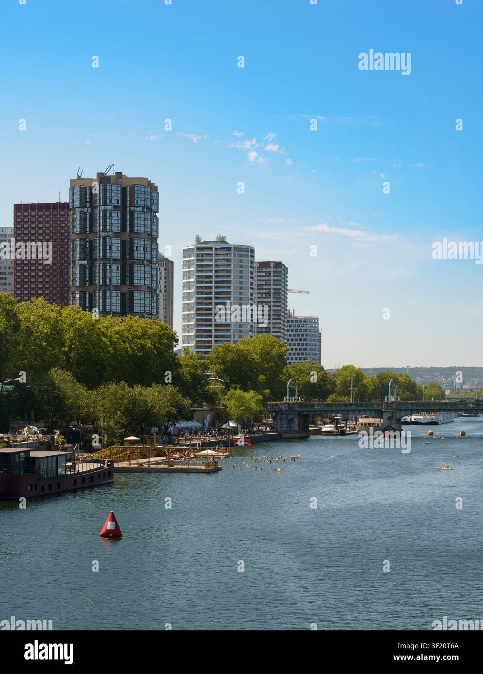 Der Badebereich in der Seine, Standort Grenelle, Paris, Frankreich Stockfoto