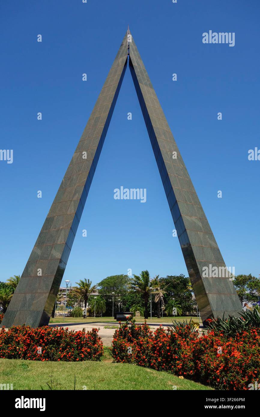 Vitoria, ES, Brasilien - 11.03.23: Denkmal zur Ehre des italienischen Einwanderers. Stockfoto