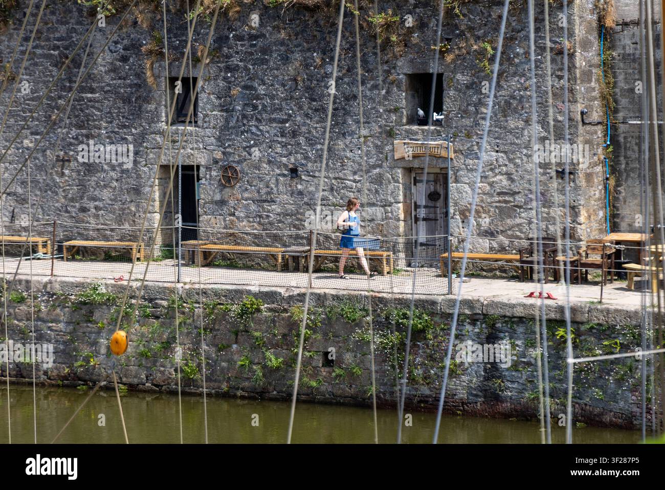 Cornwall 2026 Charlestown, England - 16.7.2026: Hafen von Charlestown, England Stockfoto