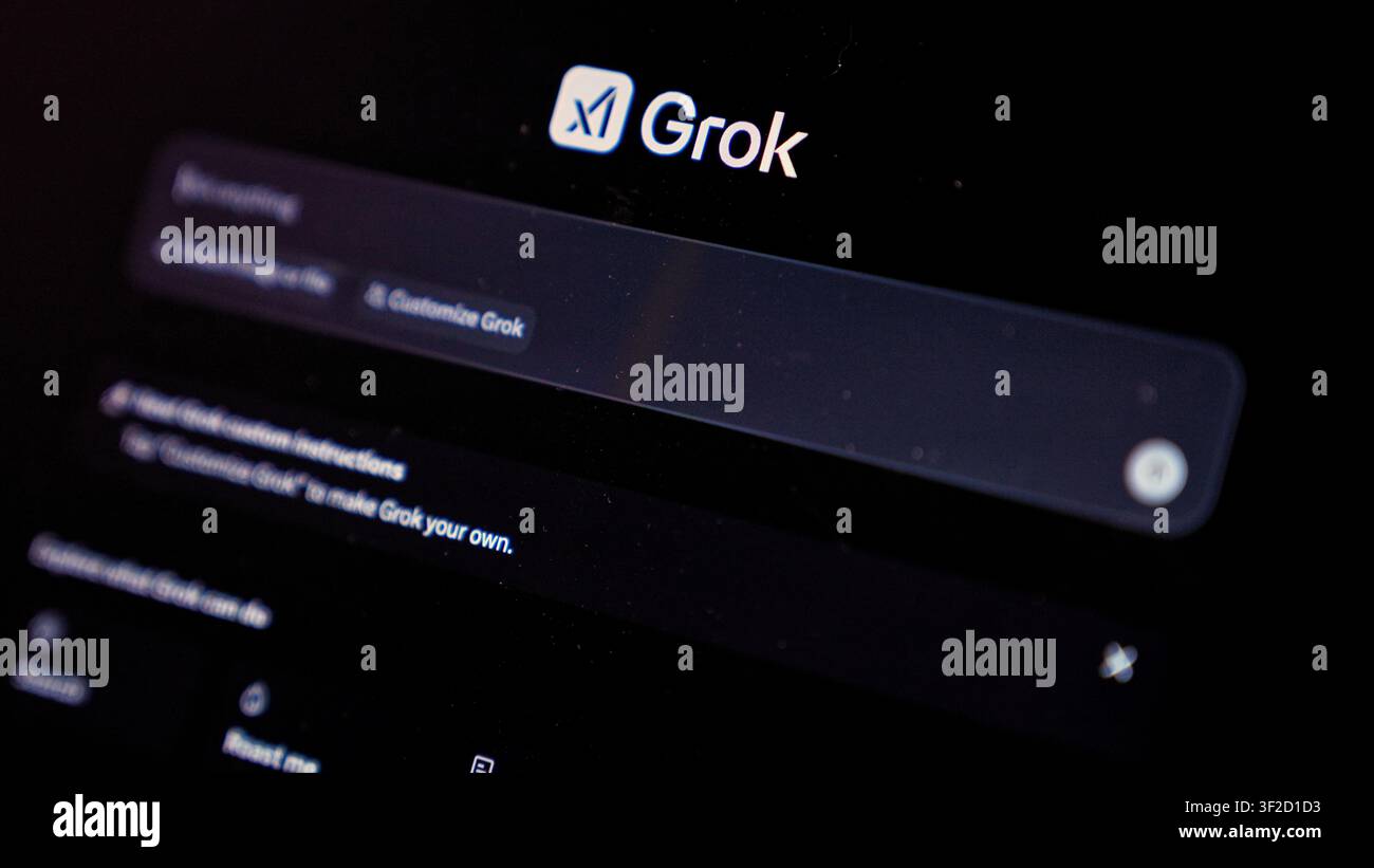 Grok ai app Stockfoto
