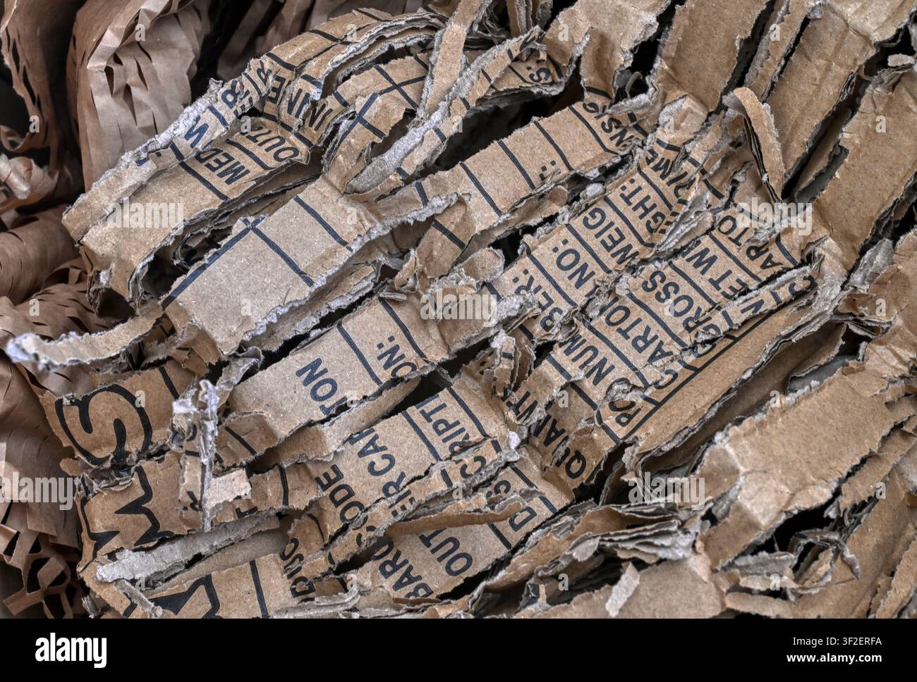 Recycelte Pappe für Verpackungen, abstrakter Hintergrund Stockfoto