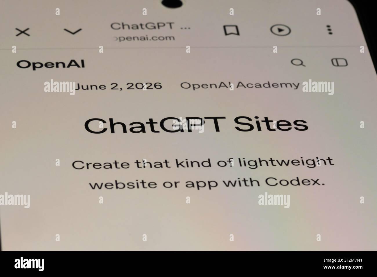 Shanghai, China - 19. Juli 2026: ChatGPT-Sites-Logo auf der OpenAI-Website Stockfoto