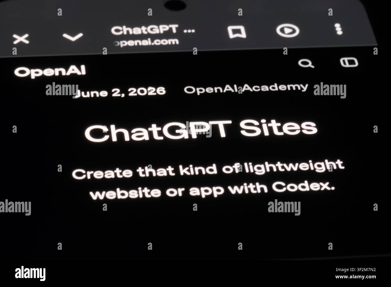 Shanghai, China – 19. Juli 2026: ChatGPT-Sites-Logo auf der OpenAI-Webseite Stockfoto
