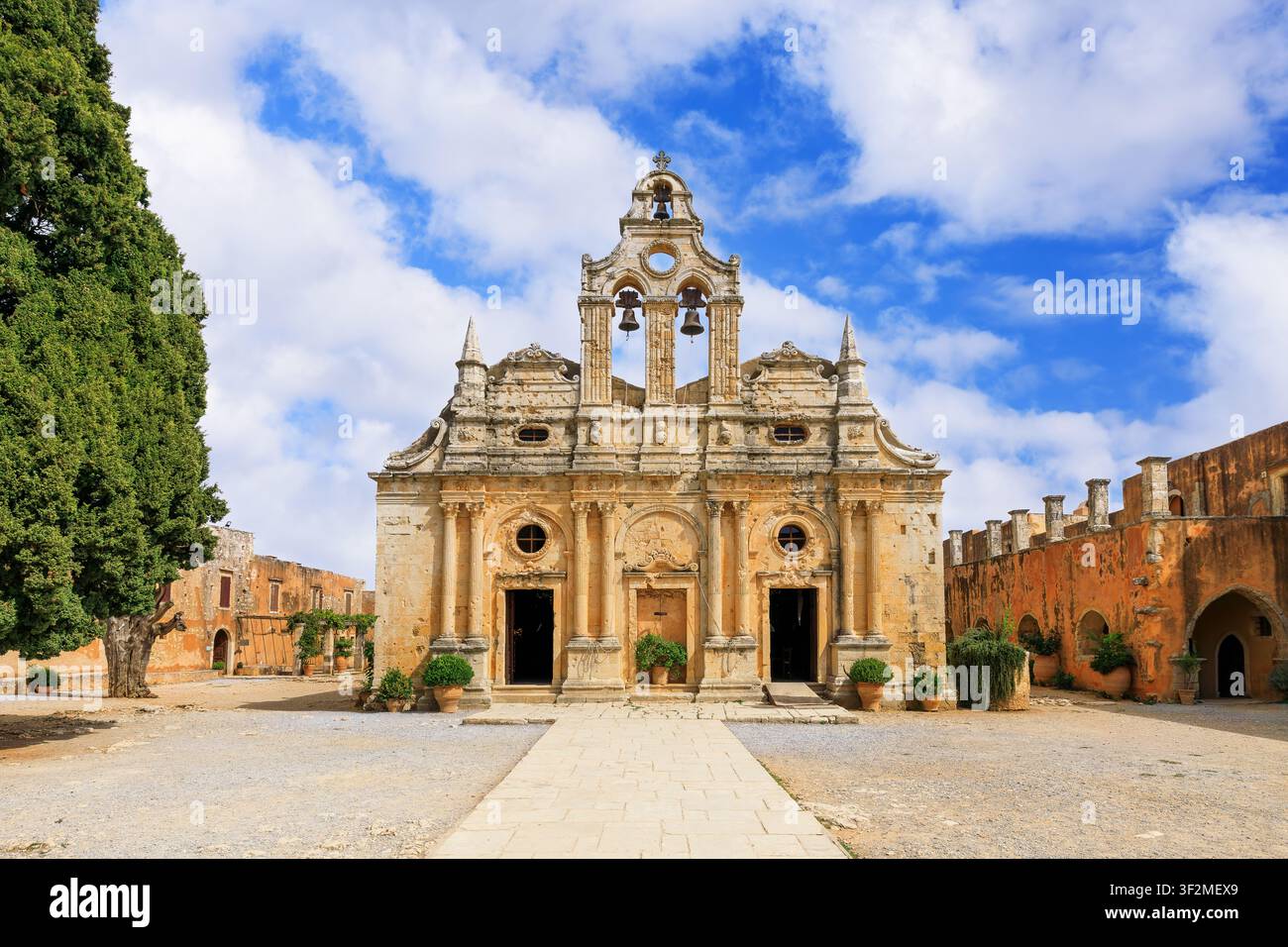 Insel Kreta, Griechenland. Das Arkadi Kloster bei Rethymno. Stockfoto