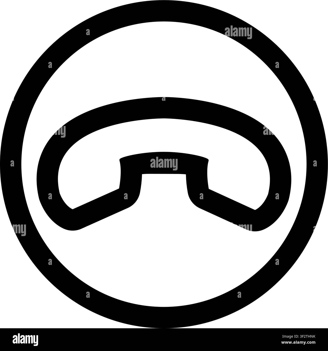 Symbol des Telefonempfängers für Sprachkommunikation, Telefonsupport, Kundendienst, Geschäftskontakt und Anrufverbindung für digitale Schnittstelle Stock Vektor