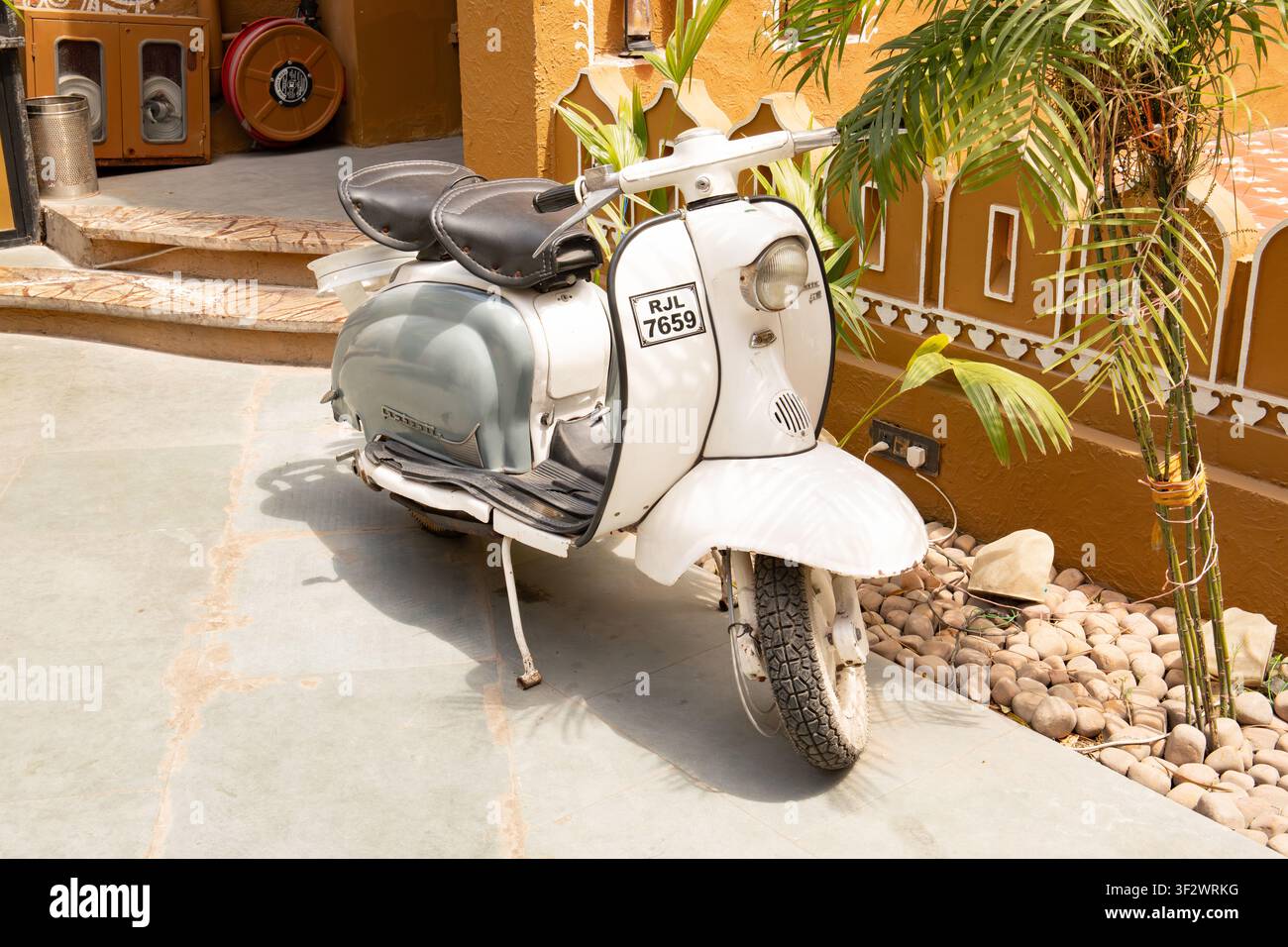 Lambretta LI Serie 1 Roller, Jaipur, Rajasthan, Indien Stockfoto
