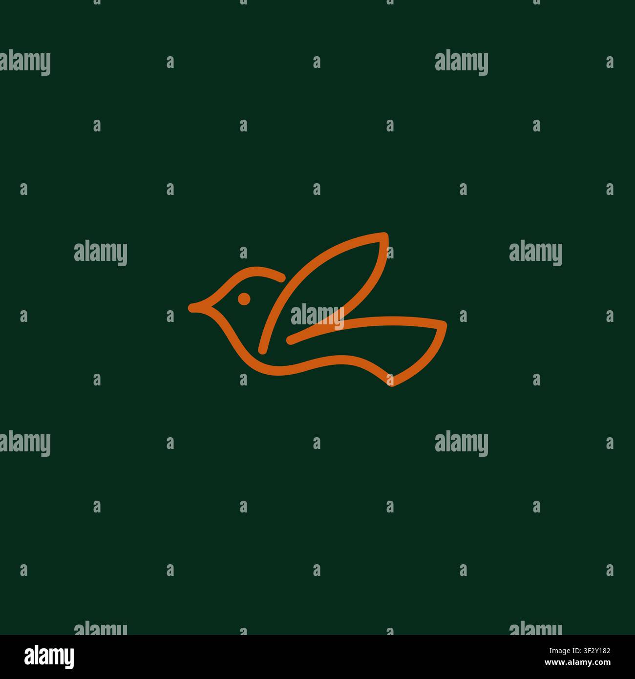 Bird Line Logo Minimalist Design. Abstraktes Vogel-Logo Stock Vektor